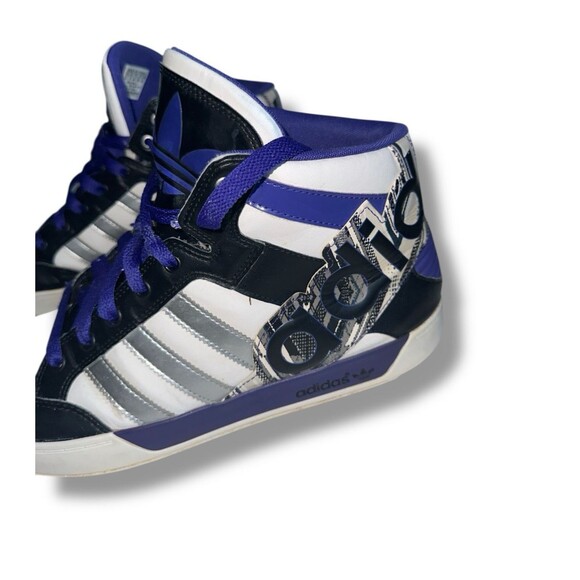 Adidas Originals Attitude Hi G98513 Purple Silver White Men 10.5 Retro Shoes - Picture 5 of 16